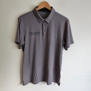 Columbia Yellowstone National Park Polo Shirt M Gray. EUC. Poly & Elastane